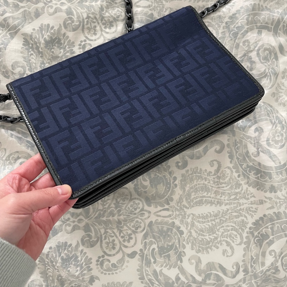 Fendi Navy Blue Clutch - Picture 2 of 7